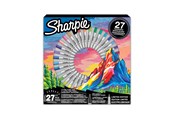 Utensilien zum Schreiben und Zeichnen - Sharpie Permanent Markers Pen Gift Set | Fine Point & Ultra Fine Point Colouring Pens | Assorted Colours | Includes 2 Colouring Pages | 27 Marker Pens - 2205231