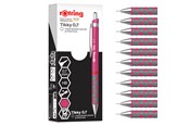 Utensilien zum Schreiben und Zeichnen - Rotring Tikky Mechanical Pencil | HB 0.7 mm | Magenta (pink) Barrel | Lightweight with Rubberised Grip | 12 Count - 2214581