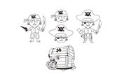 Kunst & Handwerk Ausstattung - Creativ Company - Sheets of Shrink Film with Pirate Motifs 10 pcs. - 790710
