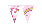 Spielzeug - Globos - Paper Bunting Unicorn Rainbow Colors 3mtr. - 93763