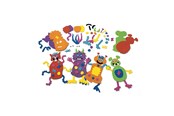 Kunst & Handwerk Ausstattung - Colorations - Make Your Own Foam Monsters Craft Kit Set of 12 - CHMONSTE