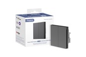 Smart-Home - Aqara Smart Wall Switch H1 Double– Grey (No Neutral) - WS-EUK02-G