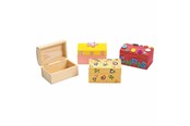 Kunst & Handwerk Ausstattung - Colorations - Decorate your own Wooden Treasure Chest Set of 12 - CHLOKBOX