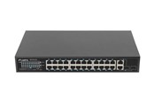 Switches - Lanberg Switch 24-Port 100MB PoE+ (250W) / 2x Gigabit Combo Uplink 19" - RSFE-24P-2C-250