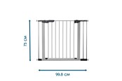Babypflege - BabyDan Premier Safety Gate with 3 Extensions 92.5-99.8 cm Silver - 500937