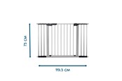 Babypflege - BabyDan Premier Safety Gate with 6 Extensions 112-119.3 cm Silver - 500941