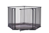 Babypflege - BabyDan CombiFit 5-sided playpen black - 501508