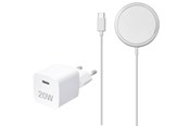 Handys - Adapter und Ladegeräte - Vivanco Fast 1xUSB-C PD 20W MagSafe Home Charger Kit White - 64560