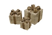 Einrichtung - NORDIC WINTER Christmas gifts w/lights - set of 3 pcs - nature - 780-053