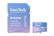 Speicherkarten - SANDISK Creator MicroSD/SD - 190MB/s - 128GB - SDSQXAA-128G-GN6MS