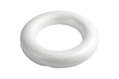 Kunst & Handwerk Ausstattung - Creativ Company - Styropor Rings with Flat Back 30cm - 54350