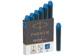 Schul-Zubehör - Parker Mini Fountain Pen Ink Refill Cartridges | Blue QUINK Ink | 6 Count - 1950409