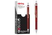 Utensilien zum Schreiben und Zeichnen - Rotring Tikky Retro Mechanical Pencils | 2B 0.7 mm | Red Barrels | with Comfort Rippled Grip | 12 Count - 2202631