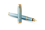 Utensilien zum Schreiben und Zeichnen - Parker IM Writing Rituals Fountain Pen | Turquoise Green Finish with Gradient | Gold Trims | Medium Nib | Blue Ink | Gift Box - 2203891