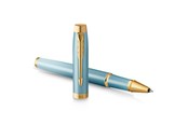 Utensilien zum Schreiben und Zeichnen - Parker IM Writing Rituals Rollerball Pen | Turquoise Green Finish with Gradient | Gold Trims | Fine Point | Black Ink | Gift Box - 2203893