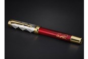 Utensilien zum Schreiben und Zeichnen - Parker | Arnold Palmer Signature Edition Fountain Pen Red Lacquer with Gold Cap & Trims Fine Solid Gold Nib Black Ink and Convertor - 2204538