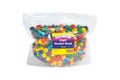 Kunst & Handwerk Ausstattung - Colorations - Clear Wooden Beads 450 grams - WOODBEAD
