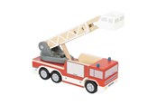 Spielzeugauto - Small Foot - Wooden Fire Truck with Rotating Ladde - 12638