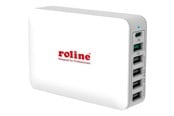 Handys - Adapter und Ladegeräte - Roline power adapter - 24 pin USB-C 5 x 4 pin USB Type A - 60 Watt - 19.11.1055