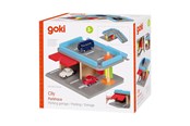 Spielzeugauto - Goki - Wooden City Parking Garage 4 parts. - 53802