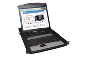 Monitor - 19" Tripp Lite Eaton Series 8-Port Rack Console KVM Switch built in IP w/ 19" LCD 1U - B020-U08-19-IP