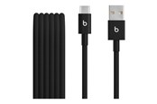 USB Kabel - Apple Beats USB-A to USB-C Woven Cables – Bolt Black (2-pack) - MDGH4ZM/A