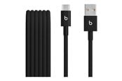 USB Kabel - Apple Beats USB-A to USB-C Woven Cable (1.5 m / 5 ft.) – Bolt Black - MDGG4ZM/A