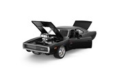 Ferngesteuert - RASTAR Die cast 1:36 1970 Dodge Charger R/T with Engine Version Black - 64430