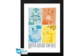 Merchandise - ABYstyle - POKEMON Framed print Pikachu & Kanto Starters - Bild - GBYDCO649
