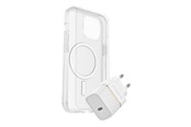 Handys - Cover & Cases - OtterBox KIT Apple iPhone 16 Pro (Symmetry Clear MagSafe / Premium Glass / EU USB-C Wall Charger 30W - white) - 78-81432