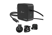 Handys - Adapter und Ladegeräte - j5create 102W GaN PD USB-C 2-Port Charger with Changeable AC Plugs - JUP25102V-N