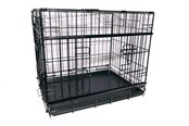 Hunde - Active Canis - Premium Schiebetür-Käfig - Schwarz - 107 x 71 x 79 cm - 97406