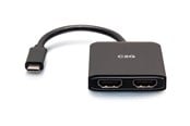 Display Kabel - C2G USB-C to Dual HDMI MST Hub - 4K - adapter - USB-C / HDMI - 20 cm - C2G54540