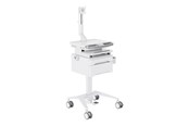 Wandhalterungen, AV-Halterungen & AV-Möbel - Multibrackets M Basic cart - for LCD display / keyboard / mouse / notebook - with drawer fixed arm - white silver - Max 7.5 kg - recommended for - 7350105219627