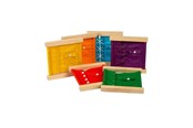 Holzspielzeug - Bigjigs Wooden Clasp and Button Frames 6pcs. - 37003