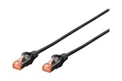 Netzwerk - Kabel - DIGITUS Professional patch cable - 25 cm - black - Schwarz - 0.25m - DK-1644-0025-BL-10