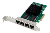 Netzwerkadapter (Netzkarte, Druckserver, u.s.w.) - DIGITUS - network adapter - PCIe 2.1 - Gigabit Ethernet x 4 - DN-10114