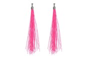 Kostüme - Boland - Earrings Festival Neon Pink 20cm - 64430