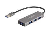 USB-Hubs - DeLOCK USB Type-A Hub - 4 Ports USB-Hubs - USB 3.2 - 4 - Grau - 63171