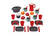 Spielküche & Zubehör - Ecoiffier 100% Chef Dining Set with Play Food 34 pieces. - 12603