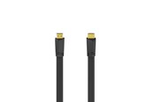 Display Kabel - Hama HDMI Cable Ethernet Flat Black 1.5m - X1122117