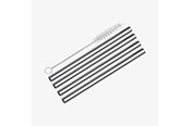 Küchenzubehör - Cilio Strohhalme STEEL PICCOLO 4 Stk. mit gerader Reinigungsbürste - C150667