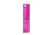 Kunst & Handwerk Ausstattung - Globos - Metallic Crepe Paper Pink 50x150cm - 6364