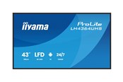 Digital Signage & Hotel - iiyama ProLite LH4364UHS-B1AG 43" Class (42.5" viewable) LED-backlit LCD display - 4K - for digital signage - LH4364UHS-B1AG