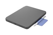 Tastaturen - Logitech Rugged Folio - keyboard and folio case - QWERTY - Spanish - graphite Input Device - Tastatur & Folio-Set - Spanisch - Grau - 920-011203