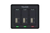 Actionkamera Zubehör - TELESIN S0-BCG-12-TGP Triple Battery Charger - S0-BCG-12-TGP