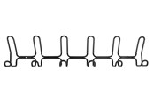 Halterungen & Scharniere  - Home>it designer coat rack with 6+6 hooks black - 12143