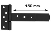 Halterungen & Scharniere  - Home>it T-hinge matt black 150 x 30 mm zinc-coated carbon steel - 20501