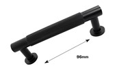 Halterungen & Scharniere  - Home>it knurled handle 96 mm matt black 2 pcs. - 21180