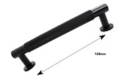 Halterungen & Scharniere  - Home>it knurled handle 128 mm matt black 2 pcs. - 21182